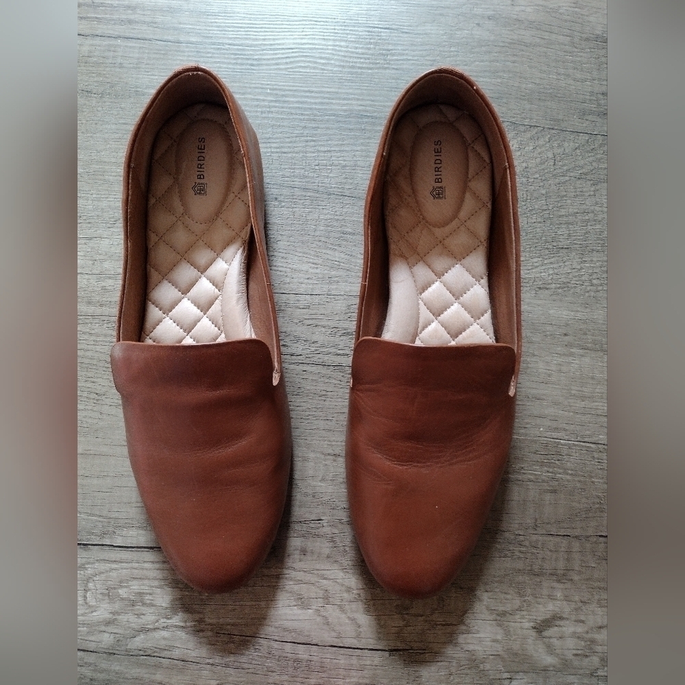 Birdies Starling Leather Loafers Flats Size 11 Brown Carmel Womens